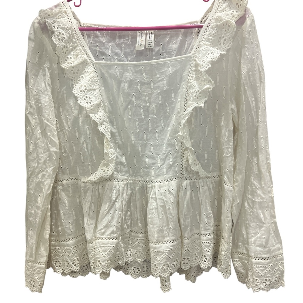 Anthropologie White Blouse